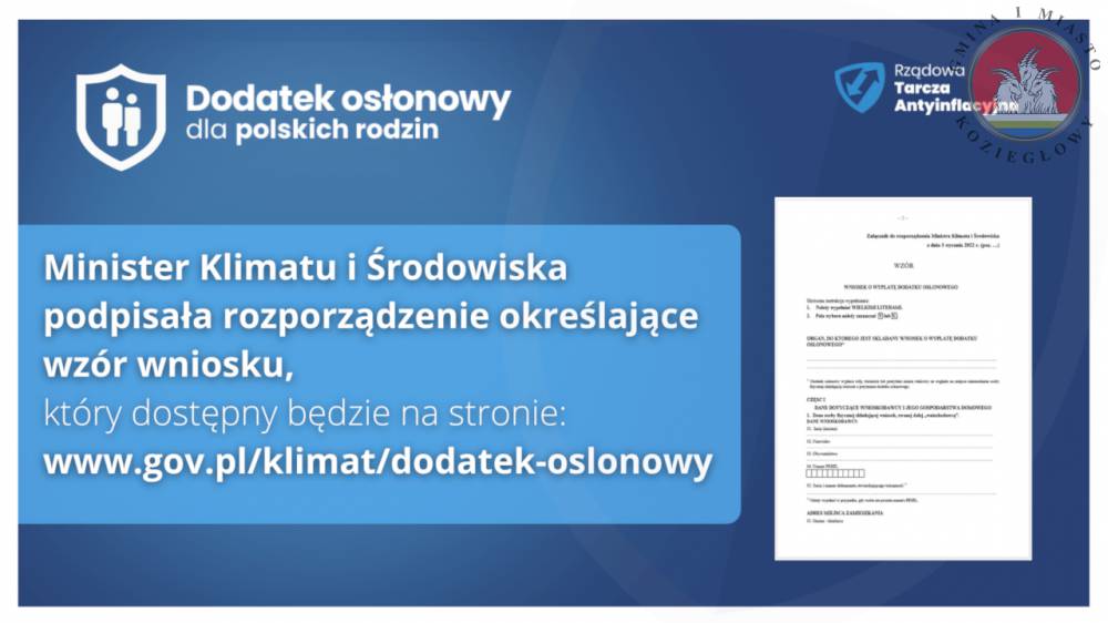 Slajd 2 Informacji o dodatku osłonowym